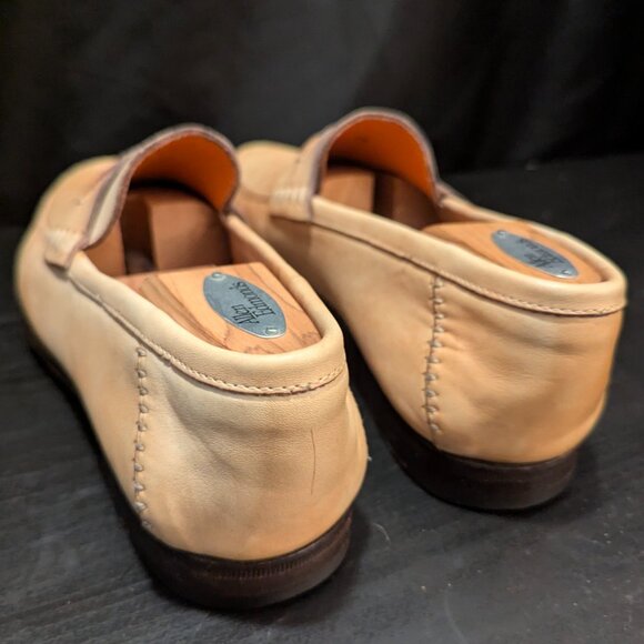 MENS SANTONI BIEGE PENNY LOAFERS CASUAL DRESS SLIP ON LEATHER SHOES 10 D main image 9